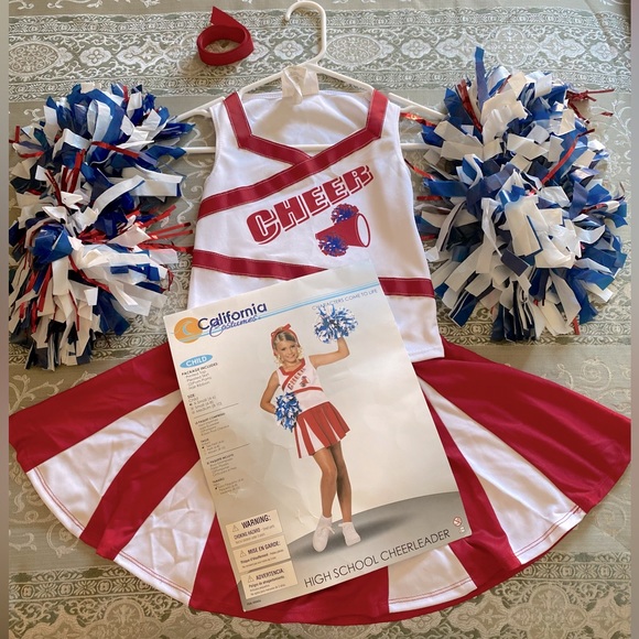 HIGH SCHOOL CHEERLEADER 5PC CHILD COSTUME SIZE EXTRA SMALL (4-6) 🌟EUC🌟 - Picture 3 of 16